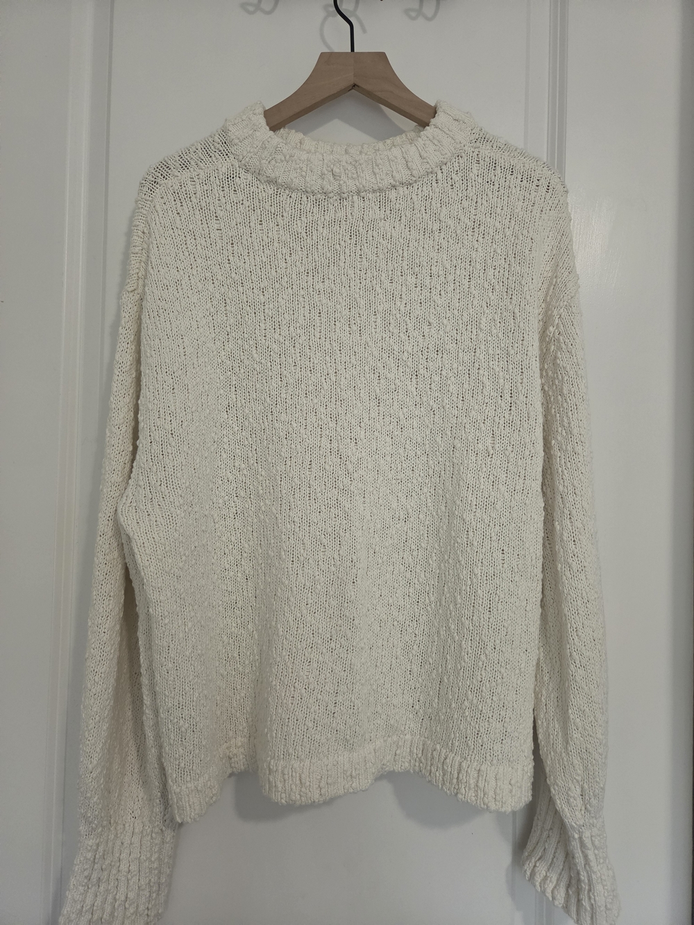 H&M Premium Cream Cotton & Silk Sweater